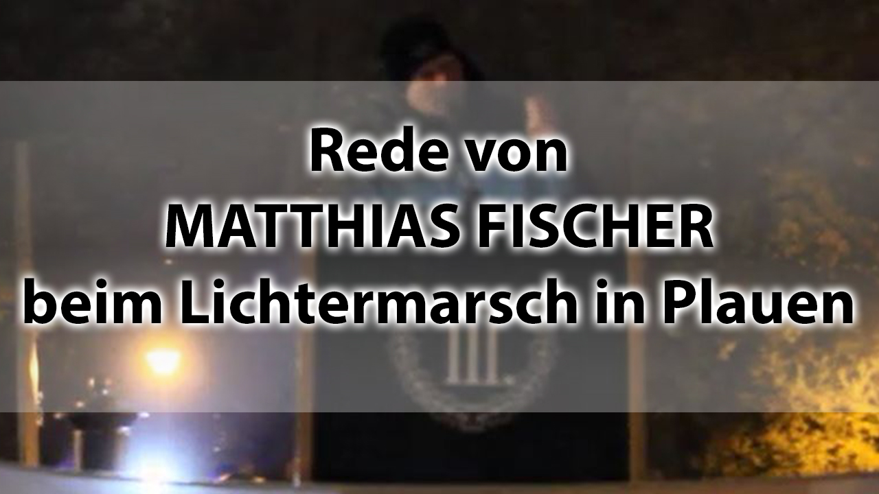 Matthias Fischer beim "Lichtermarsch" in Plauen
