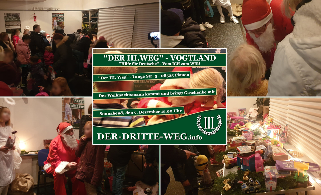 Der Weihnachtsmann beim III. Weg in Plauen