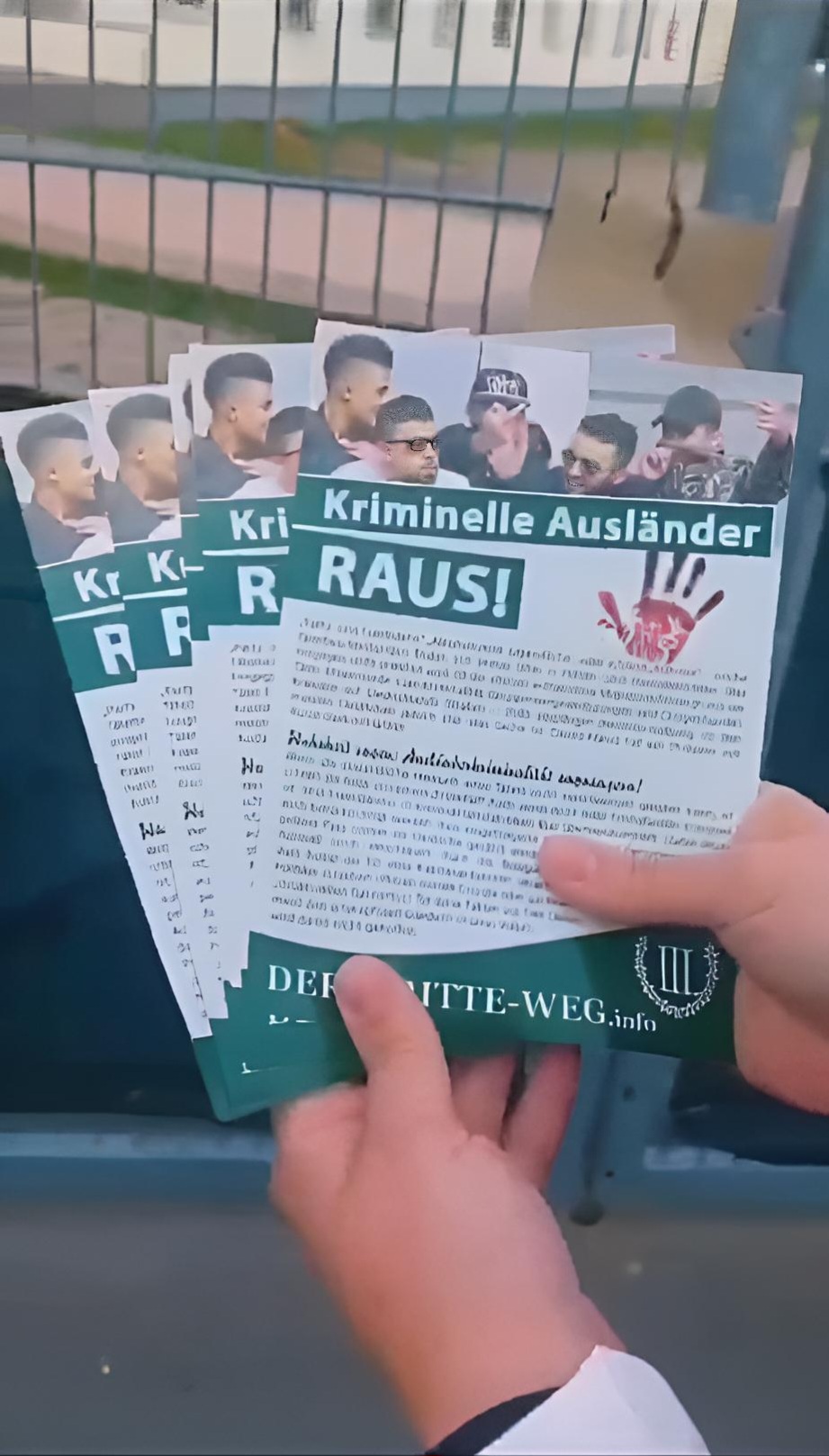 Flugblattverteilung in Suhl
