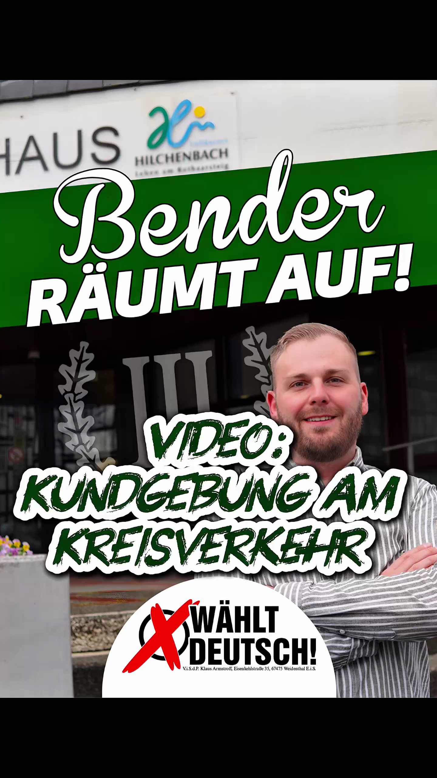 Hilchenbach: Kundgebung am Kreisverkehr