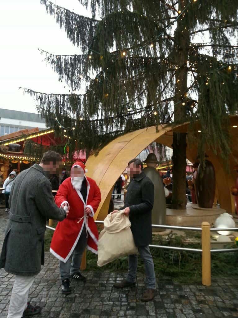 Aktion auf dem Striezelmarkt