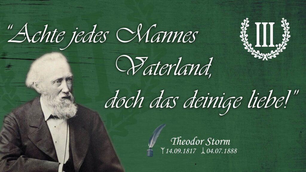 Achte jedes Mannes Vaterland, doch das deinige liebe!